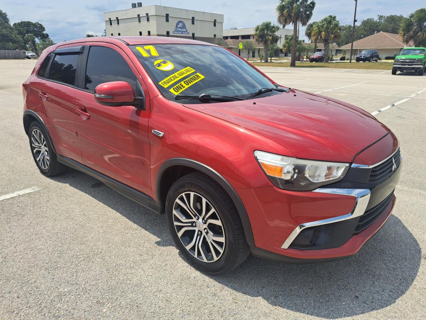 2017 RED Mitsubishi Outlander Sport 2.0 ES CVT (JA4AP3AU2HZ) with an 2.0L L4 DOHC 16V engine, CVT transmission, located at 1181 Aurora Rd, Melbourne, FL, 32935, (321) 241-1100, 28.132914, -80.639175 - Photo#2